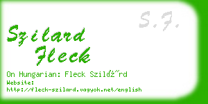 szilard fleck business card